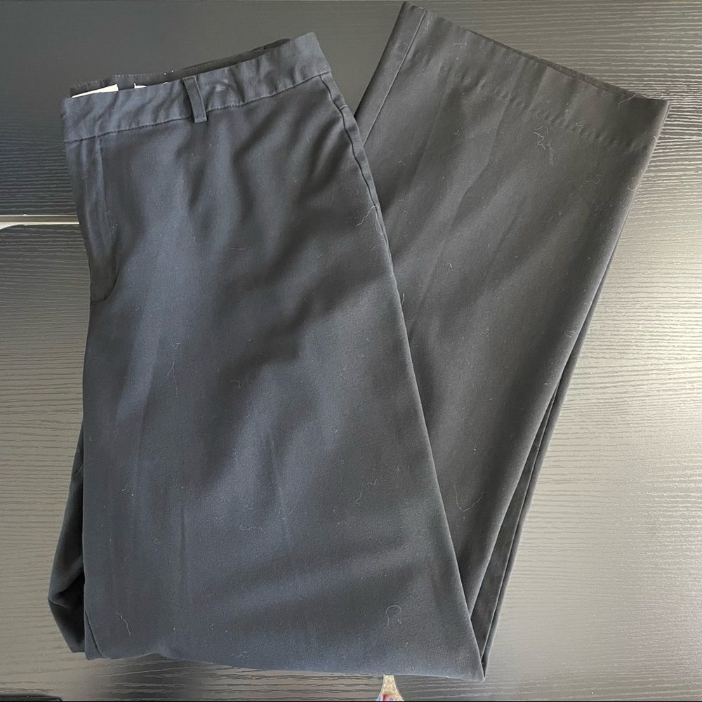 Old Navy Stretch Black Rayon Blend Trouser, 14 Long